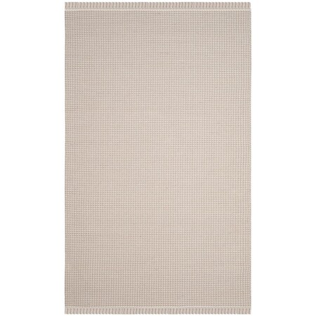 Safavieh 9 x 12 ft. Montauk Flat Weave & Hand Loomed Rectangle Area Rug Ivory & Grey MTK340A-9